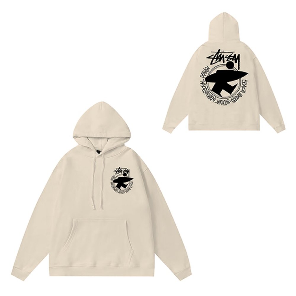 Stussy Hoodie In Tan Seal Skateboard